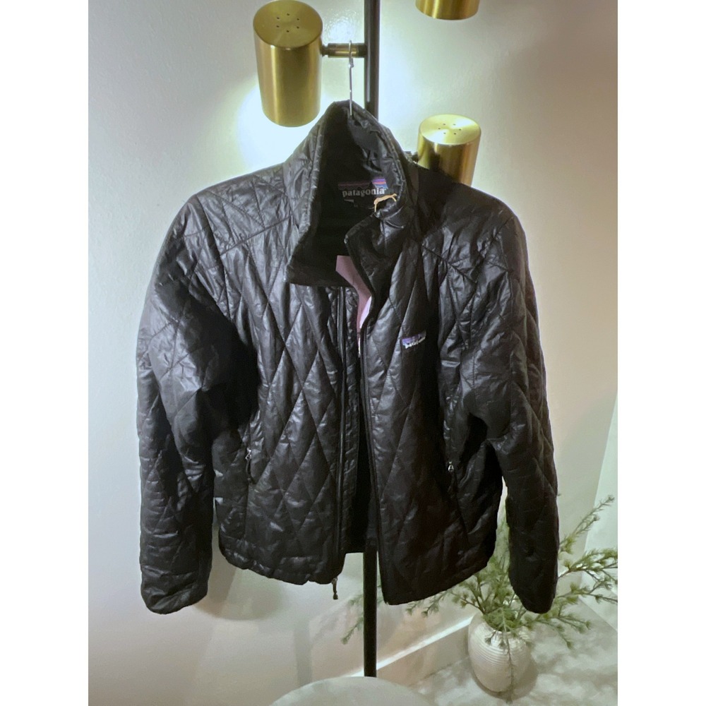 Patagonia Womens Nano Puff Jacket Black Quilted Primaloft Full Zip Medium 84215